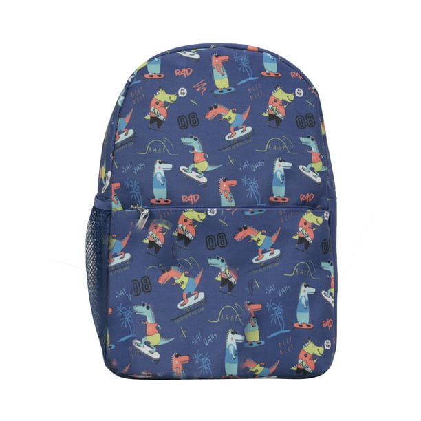 Colorful Dinosaurs On The Abstract Backpacks Travel Laptop Daypack School Bags for Teens Men Women 